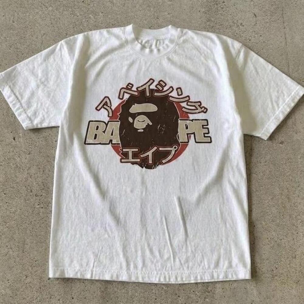 Bape White Cotton T-Shirt